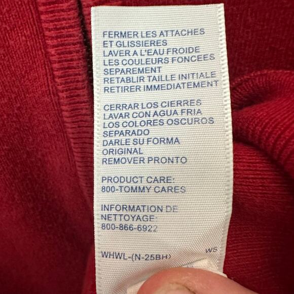 Tommy Hilfiger vintage cardigan, red blue white Tommy line zip front plus size - Picture 7 of 10